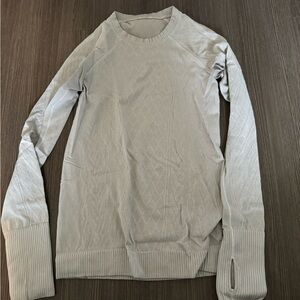 Women’s White Swiftly Tech Long-sleeve